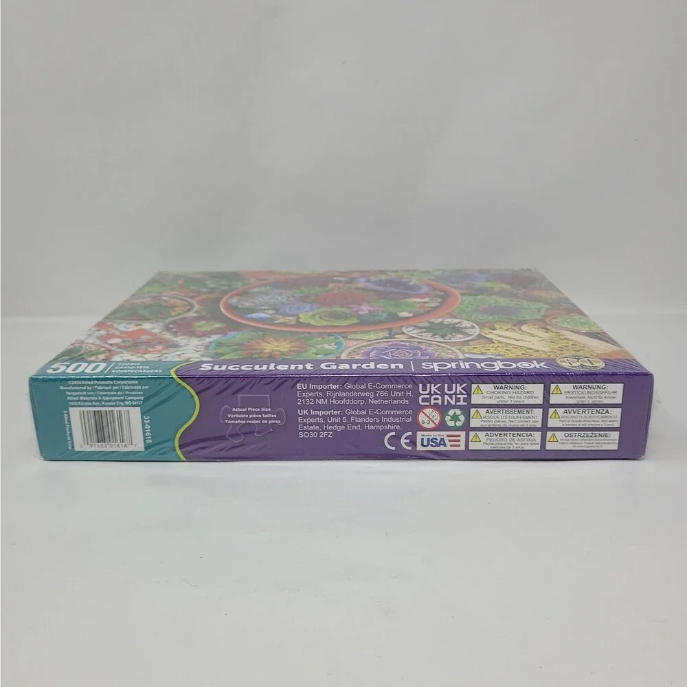 Springbok Succulent Garden 500 Piece Jigsaw Puzzle New Sealed Flowers Plants